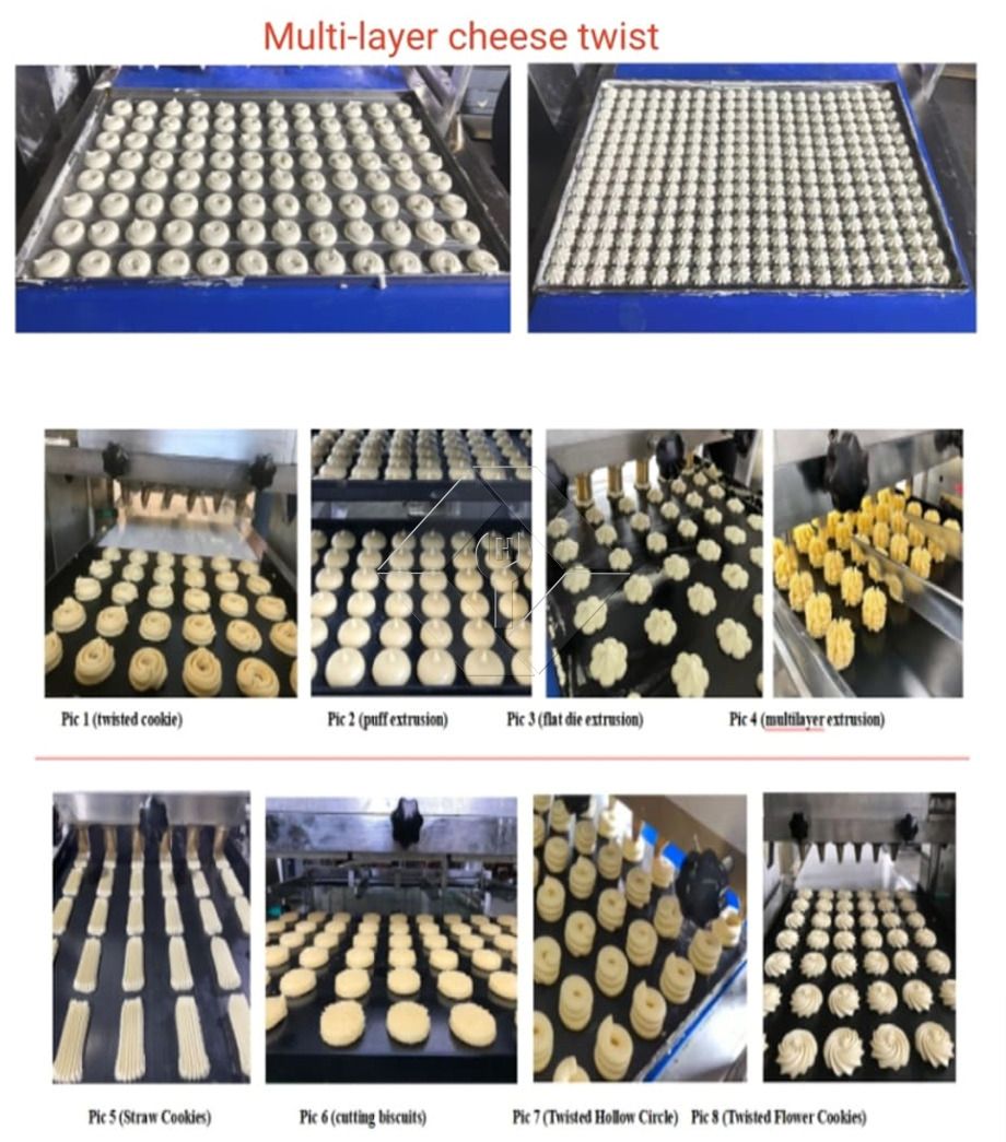 具有可互换模具的自动成型饼干制造机，用于定制饼干生产和高产量工业用途