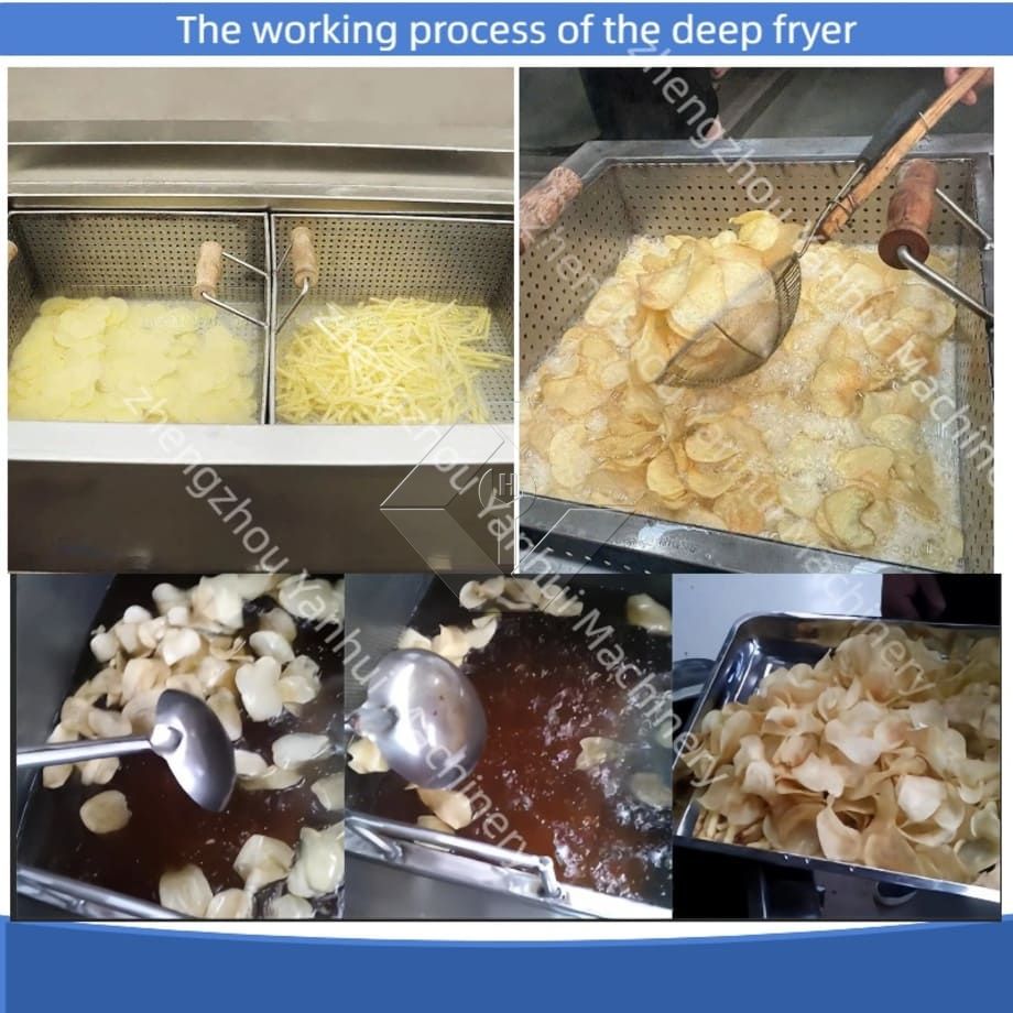 专业批量式零食油炸机手动炸薯条油炸机高品质