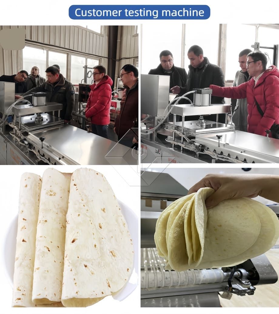 全自动皮塔面包薄煎饼扁面包煎饼罗蒂玉米饼烤鸭煎饼拉瓦什制造机